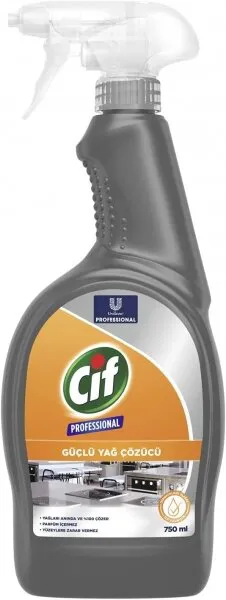 Cif Profesyonel Güçlü Yağ Çözücü Sprey 750 ml Deterjan