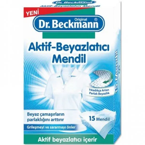 Dr. Beckmann Aktif Beyazlatıcı Mendil 15 Adet Deterjan