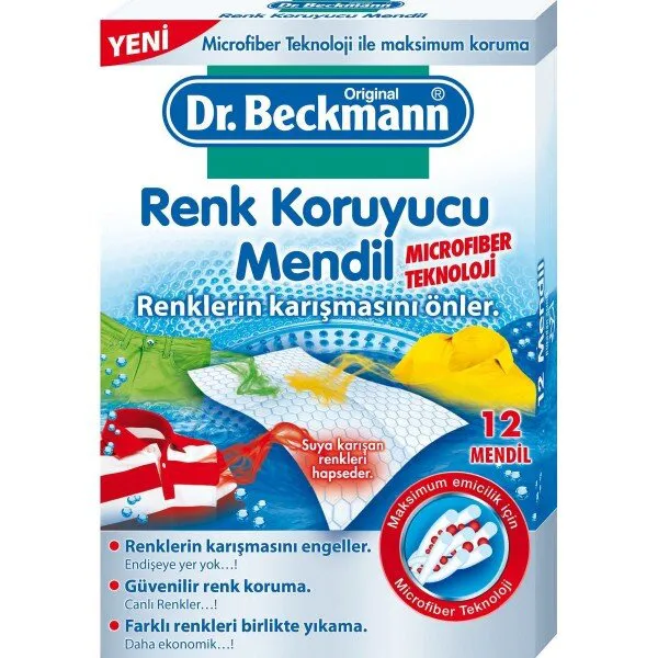 Dr. Beckmann Renk Koruyucu Mendil 12 Adet Deterjan