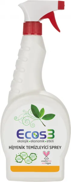 Ecos3 Ekolojik Vegan Hijyenik Temizleyici Sprey 750 ml Deterjan