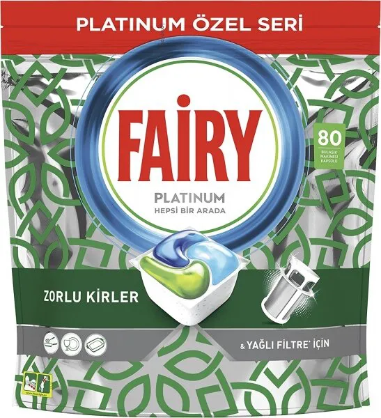 Fairy Platinum Hepsi Bir Arada Tablet Bulaşık Makinesi Deterjanı 80 Adet Deterjan
