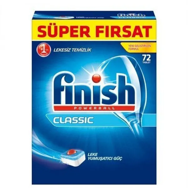 Finish Classic Powerball Tablet Bulaşık Makinesi Deterjanı 72 Adet Deterjan