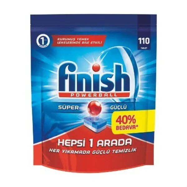 Finish Hepsi 1 Arada Tablet Bulaşık Makinesi Deterjanı 110 Adet Deterjan