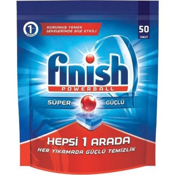 Finish Hepsi 1 Arada Tablet Bulaşık Makinesi Deterjanı 50 Adet Deterjan