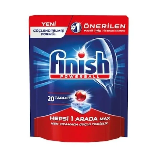 Finish Hepsi 1 Arada Max Tablet Bulaşık Makinesi Deterjanı 20 Adet Deterjan