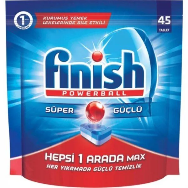 Finish Hepsi 1 Arada Max Tablet Bulaşık Makinesi Deterjanı 45 Adet Deterjan