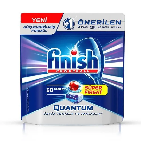 Finish Quantum Tablet Bulaşık Makinesi Deterjanı 60 Adet Deterjan