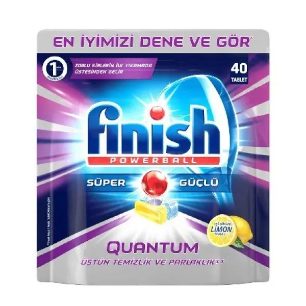 Finish Quantum Limon Tablet Bulaşık Makinesi Deterjanı 40 Adet Deterjan