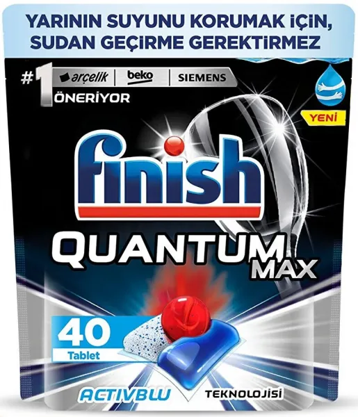 Finish Quantum Max Tablet Bulaşık Makinesi Deterjanı 40 Adet Deterjan