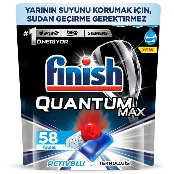 Finish Quantum Max Tablet Bulaşık Makinesi Deterjanı 58 Adet Deterjan