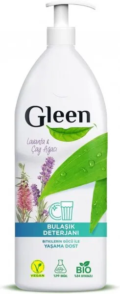 Gleen Lavanta ve Çay Ağacı Sıvı Bulaşık Deterjanı 1000 ml Deterjan