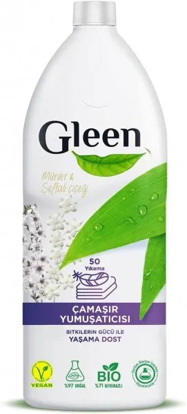 Gleen Mürver & Şeftali Çiçeği Konsantre Çamaşır Yumuşatıcısı 50 Yıkama Deterjan