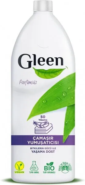 Gleen Parfümsüz Konsantre Çamaşır Yumuşatıcısı 50 Yıkama Deterjan