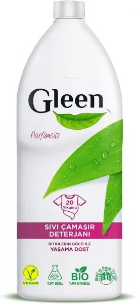 Gleen Parfümsüz Sıvı Çamaşır Deterjanı 20 Yıkama Deterjan