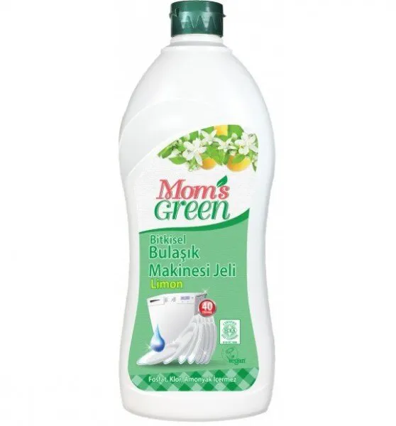 Mom's Green Jel Bulaşık Makinesi Temizleyici Limon 1 lt Deterjan