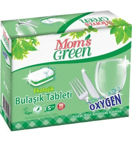 Mom's Green Tablet Bulaşık Makinesi Deterjanı 30 Adet Deterjan