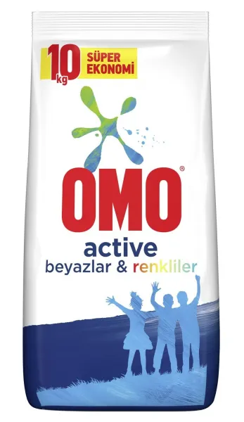 Omo Active Beyazlar ve Renkliler Toz Çamaşır Deterjanı 10 kg Deterjan
