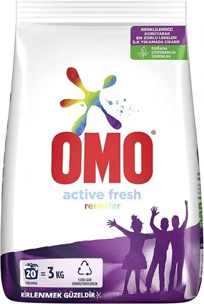 Omo Active Fresh Renkliler 3 kg Deterjan