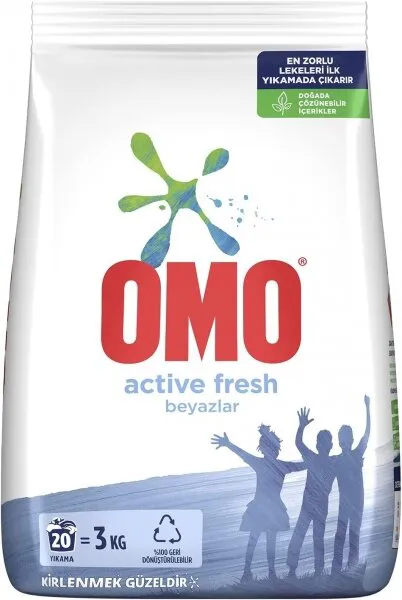 Omo Active Fresh Toz Çamaşır Deterjanı 3 kg Deterjan