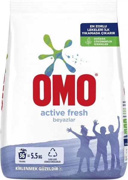 Omo Active Fresh Toz Çamaşır Deterjanı 5.5 kg Deterjan