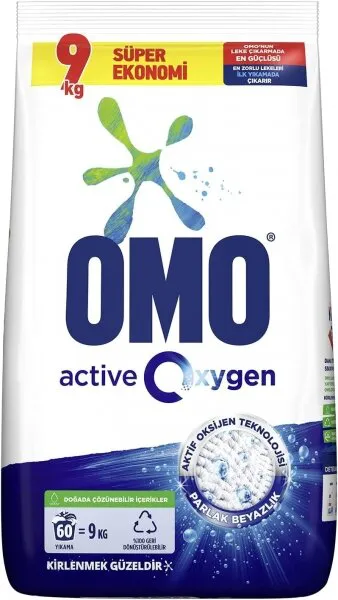 Omo Active Oxygen Toz Çamaşır Deterjanı 9 kg Deterjan