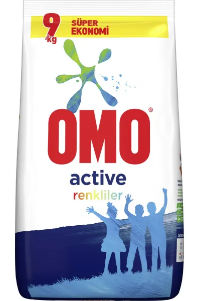 Omo Active Renkliler Toz Çamaşır Deterjanı 9 kg Deterjan