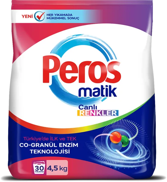 Peros Matik Canlı Renkler Toz Çamaşır Deterjanı 4.5 kg Deterjan