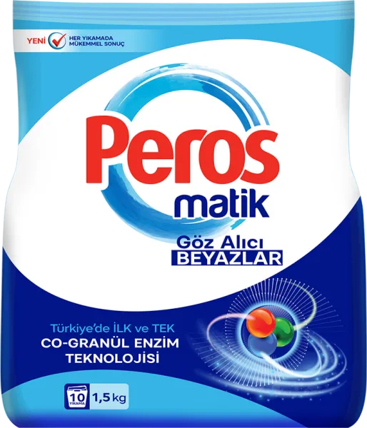 Peros Matik Göz Alıcı Beyazlar Toz Çamaşır Deterjanı 1.5 kg Deterjan