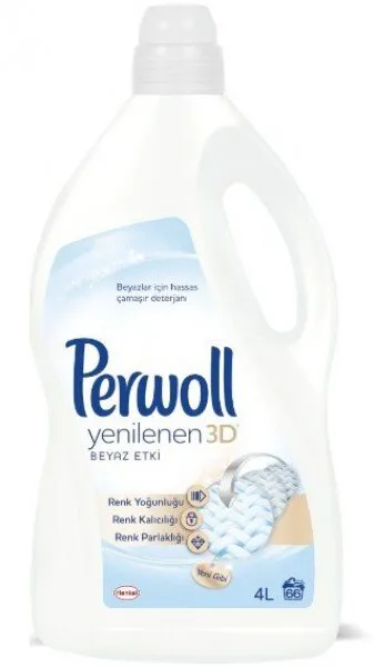 Perwoll Yenilenen 3D Beyaz Etki Sıvı Çamaşır Deterjanı 66 Yıkama Deterjan