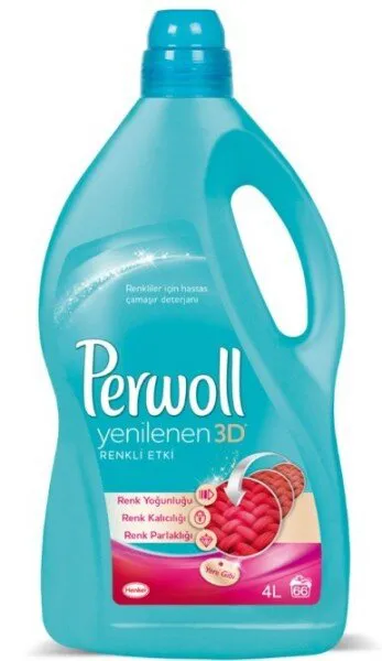 Perwoll Yenilenen 3D Renkli Etki Sıvı Çamaşır Deterjanı 66 Yıkama Deterjan