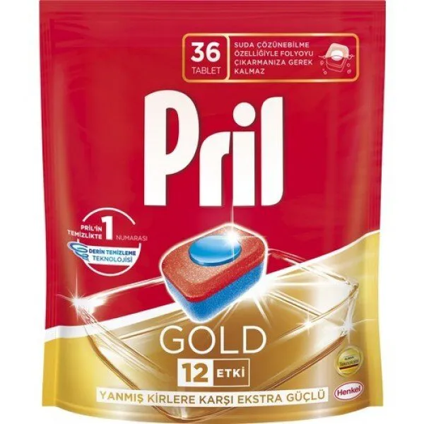 Pril Gold Tablet Bulaşık Makinesi Deterjanı 36 Adet Deterjan