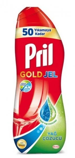 Pril Gold Jel Yağ Sökücü Bulaşık Makinesi Deterjanı 50 Yıkama Deterjan