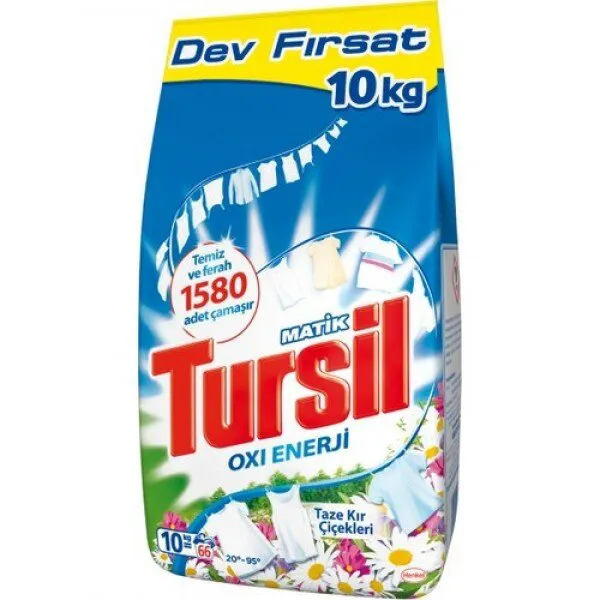 Tursil Matik Taze Kır Çiçekleri Toz Çamaşır Deterjanı 10 kg Deterjan