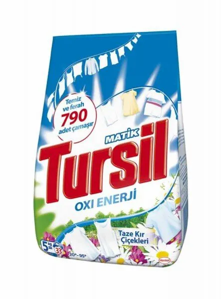 Tursil Matik Taze Kır Çiçekleri Toz Çamaşır Deterjanı 5 kg Deterjan