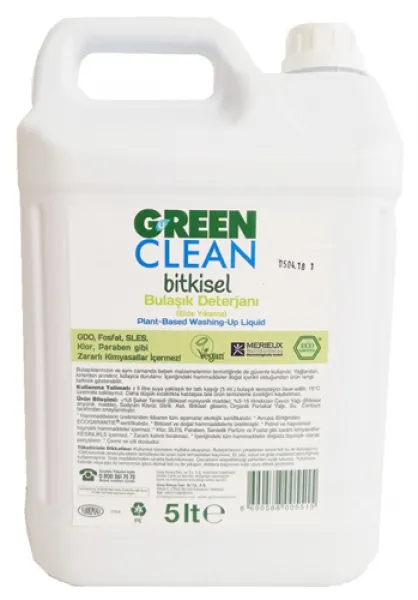 U Green Clean Bulaşık Deterjanı 5 lt Deterjan