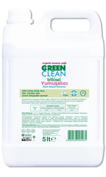 U Green Clean Organik Lavanta Yağlı Yumuşatıcı 5 lt Deterjan