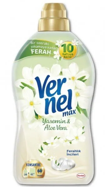 Vernel Max Yasemin ve Aloe Vera Yumuşatıcı 60 Yıkama Deterjan