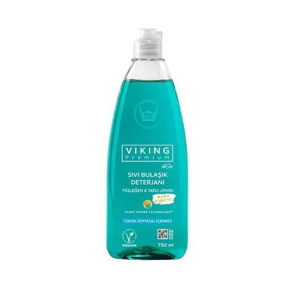 Viking Premium Sıvı Bulaşık Deterjanı Fesleğen ve Tatlı Limon 750 ml Deterjan