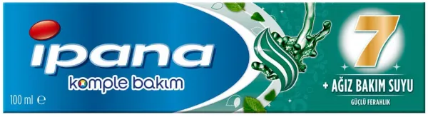 İpana Komple Bakım 7 Ağız Bakım Suyu Etkili Güçlü Ferahlık 100 ml Diş Macunu