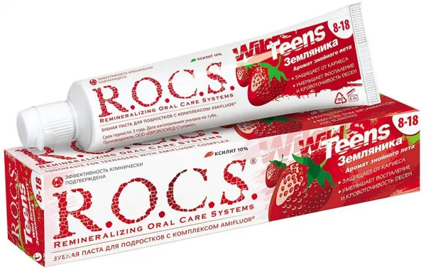 R.O.C.S. Teens Yaban Çileği 60 ml Diş Macunu