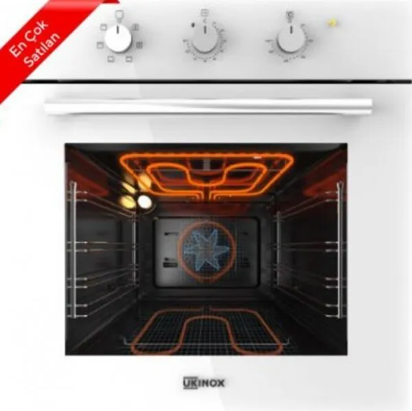 Ukinox Smart 4600 W Beyaz Ankastre Fırın