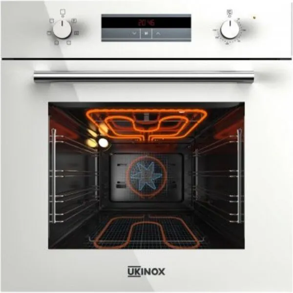 Ukinox Smart 7800 W Beyaz Ankastre Fırın
