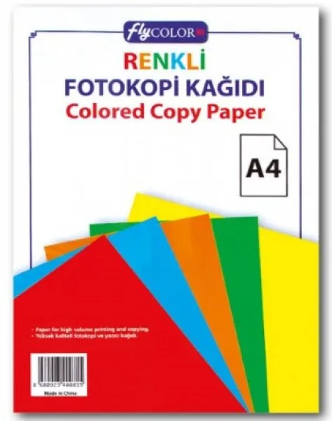 Fly Color A4 80g 5 Renk 50 Yaprak Fotokopi Kağıdı