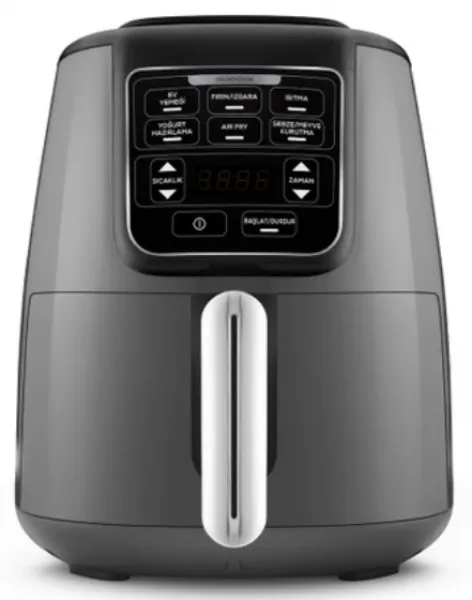 Karaca Air Pro Cook XL 2 in 1 Konuşan Air Fryer Gri (153.03.08.3592) Fritöz