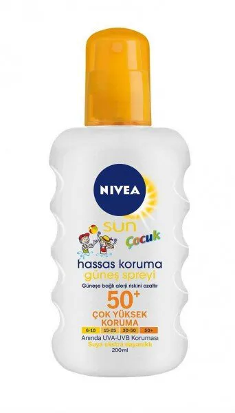 Nivea Sun Çocuk Hassas Koruma 50+ Faktör Sprey 200 ml Güneş Ürünleri