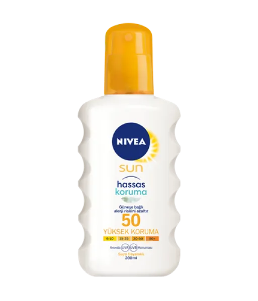 Nivea Sun Hassas Koruma 50 Faktör Sprey 200 ml Güneş Ürünleri