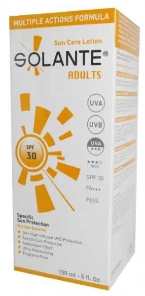 Solante Adults 30 Faktör Losyon 150 ml 30 Faktör Güneş Ürünleri