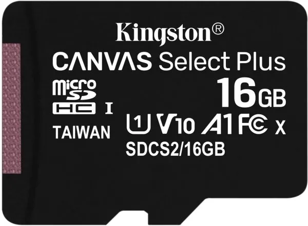 Kingston Canvas Select Plus 16 GB (SDCS2/16GB) microSD
