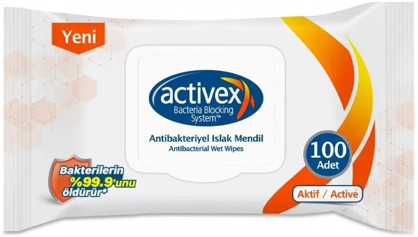 Activex Aktif Islak Mendil 100 Yaprak Islak Mendil