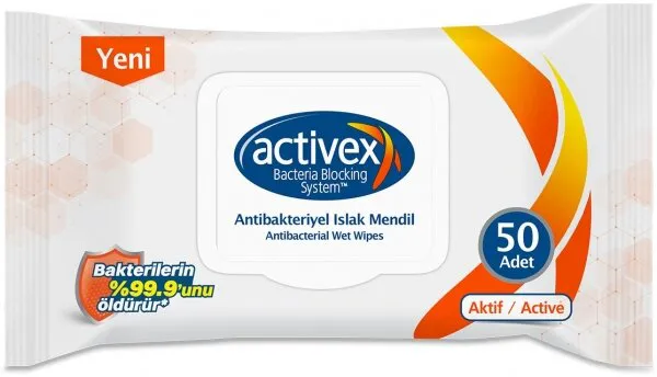 Activex Aktif Islak Mendil 50 Yaprak Islak Mendil